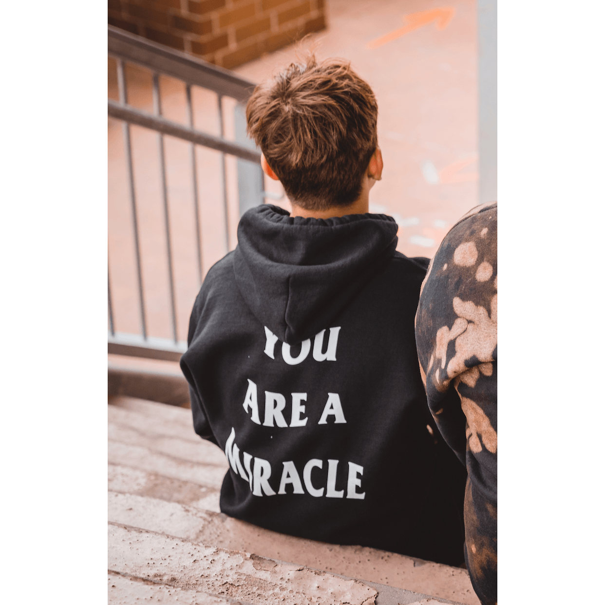 Black Hoodie Men's "You a miracle"